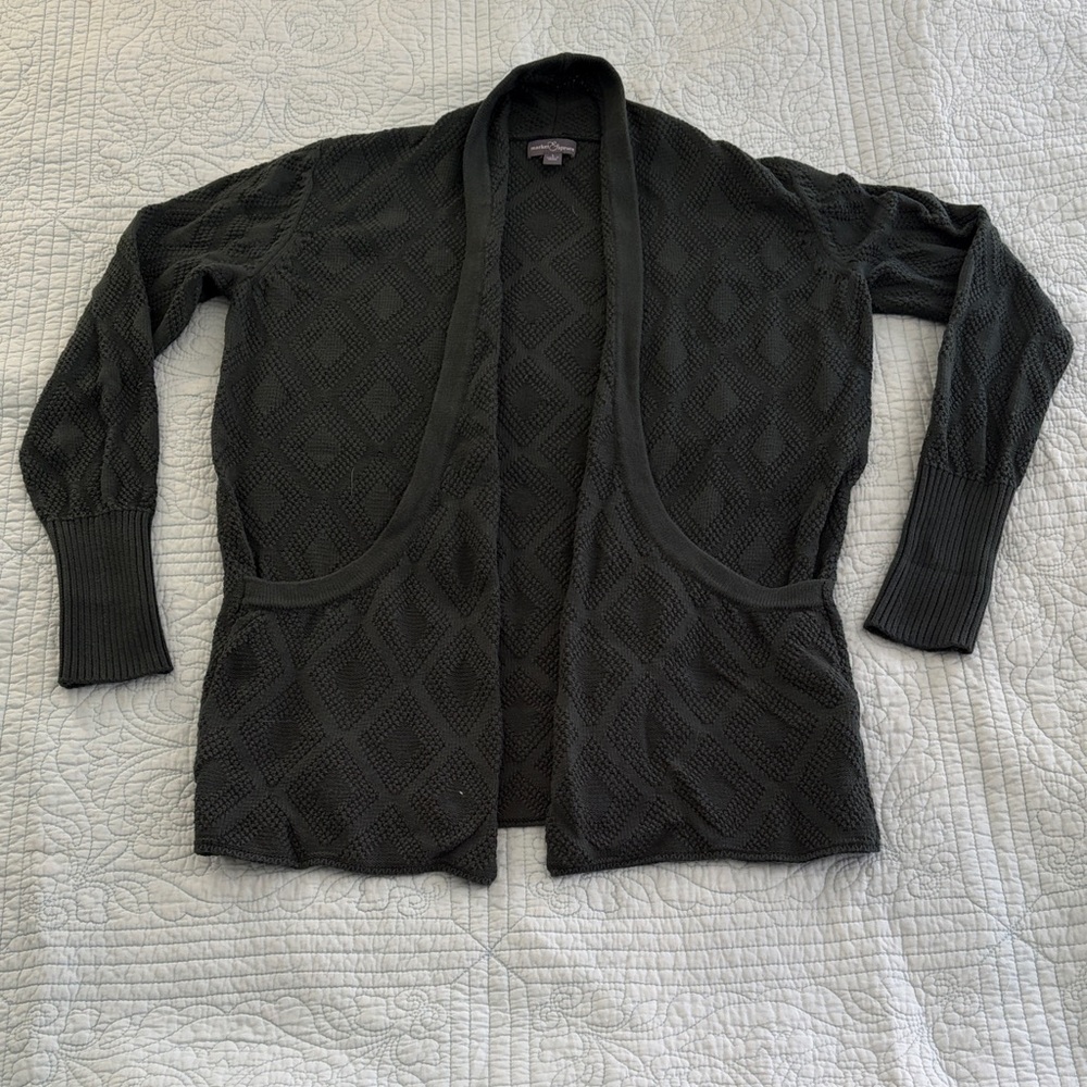 Market & Spruce Green Open-Front Cardigan